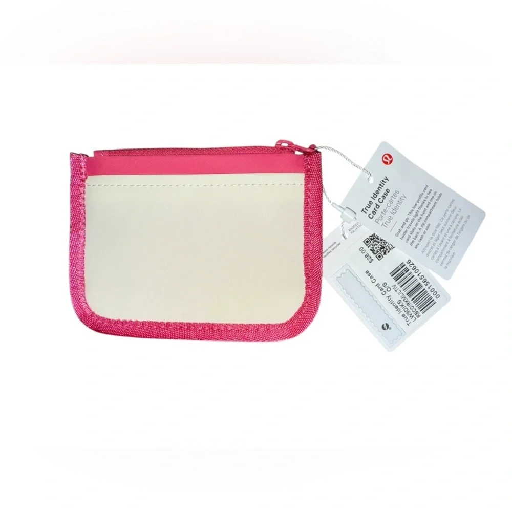 Lululemon True Identity Card Case – Raspberry Coulis / Rock Melon / Light Ivory